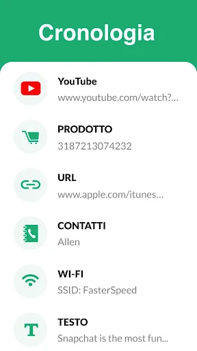 Lettore e scanner codici QR screenshot