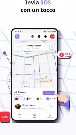 Localizzatore famiglia GPS screenshot