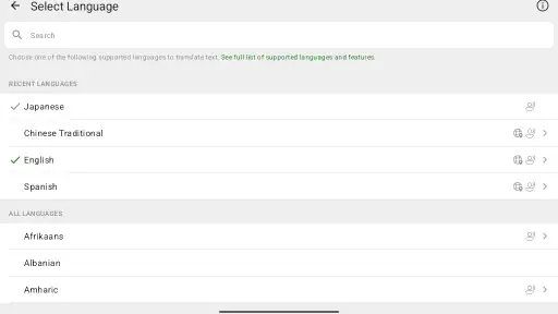 Microsoft Traduttore screenshot