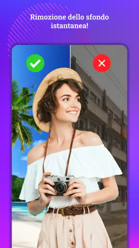 Modifica foto, cambio sfondo screenshot