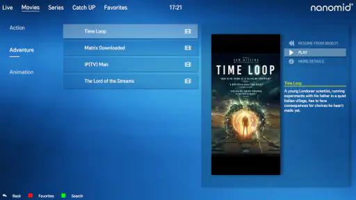 Nanomid IPTV Player screenshot