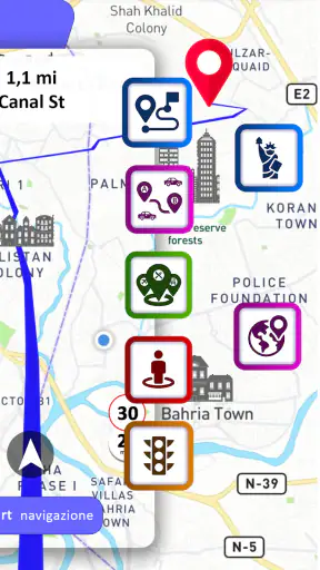 Navigazione GPS, mappe e screenshot