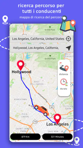 Navigazione GPS, mappe e screenshot