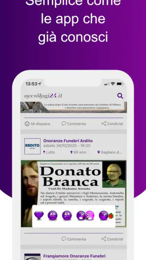 Necrologi24 screenshot