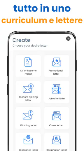 PDF lavoro CV creatore screenshot