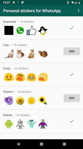 Personal stickers for WhatsApp screenshot