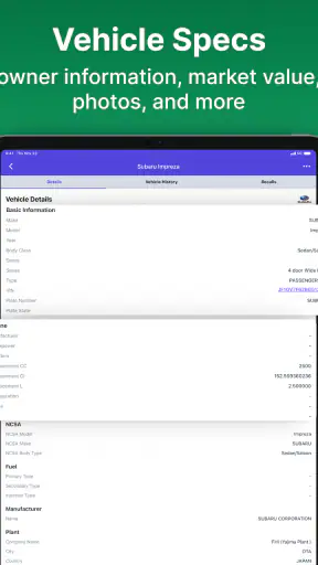 Plate Lookup screenshot
