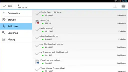 Ponydroid Download Manager screenshot