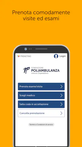 Prenoting Poliambulanza screenshot