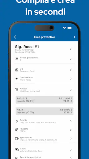 Preventivi facili screenshot