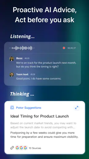 Proactor AI – Transcribe screenshot