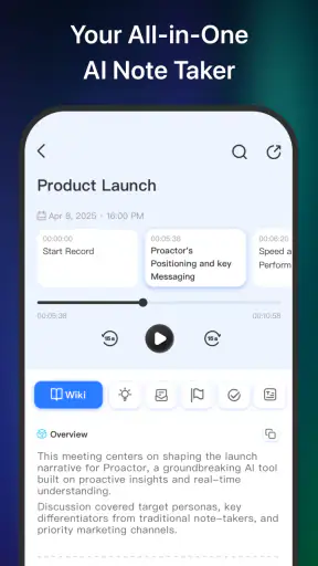 Proactor AI – Transcribe screenshot