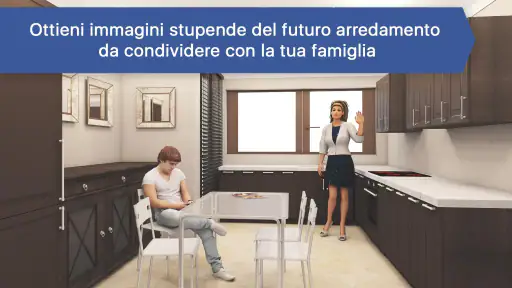 Progetto di cucina e arredo 3D screenshot