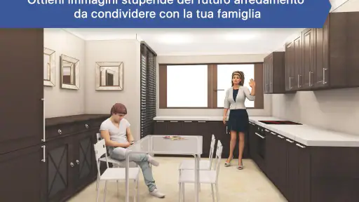 Progetto di cucina e arredo 3D screenshot