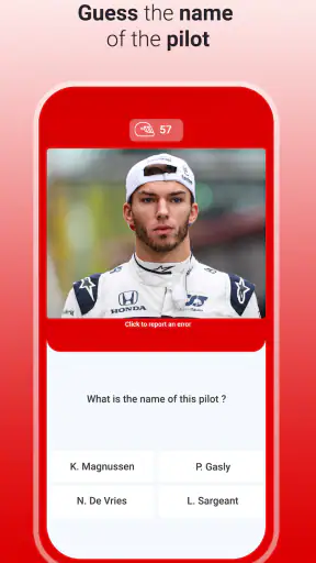 Quiz F1 - Indovina il Pilota screenshot