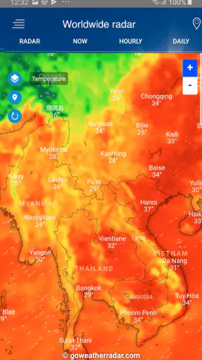 Radar meteorologico screenshot
