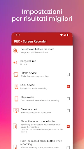 REC - Registrazione schermo screenshot