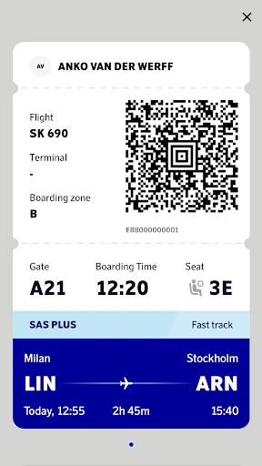 SAS – Scandinavian Airlines screenshot