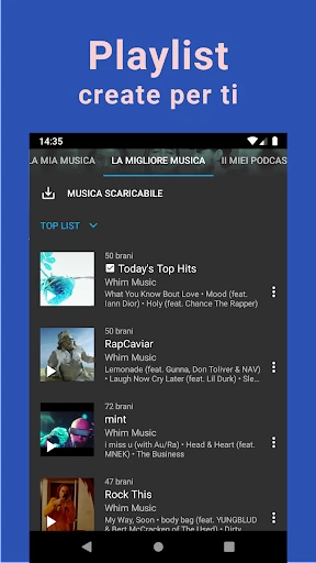 Scaricare musica illimitata screenshot