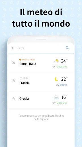 Schermata meteo screenshot