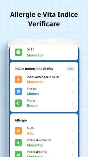 Schermata meteo screenshot