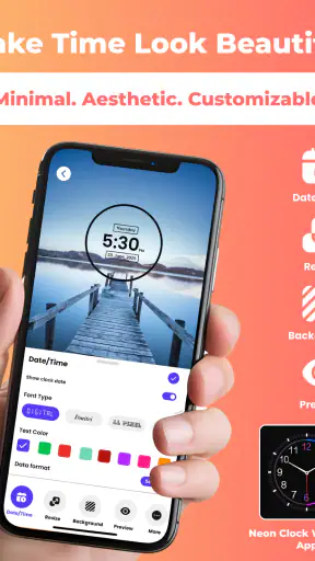 Sfondo Orologio: Data e Ora screenshot