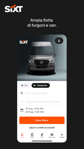 SIXT - Autonoleggio & taxi screenshot