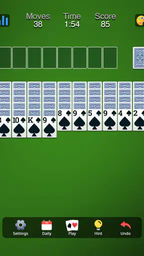 Solitario Spider: Carte screenshot