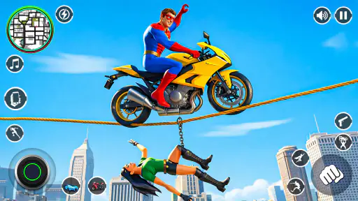 Spider Rope Hero Rescue City screenshot