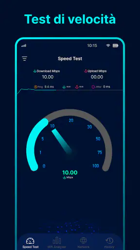 Test di velocità wi-fi screenshot