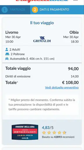 Traghettilines App screenshot