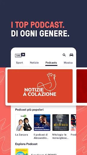 TuneIn Radio: sport e musica screenshot