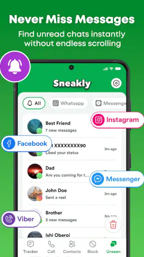 Unseen Chat & Track: Sneakly screenshot