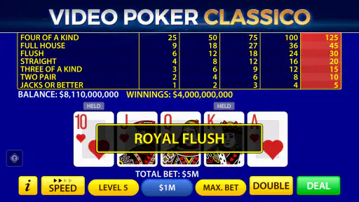 Video Poker di Pokerist screenshot