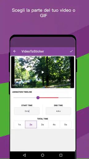 Video su sticker screenshot