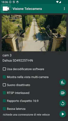 Vista telecamera IP WiFi screenshot