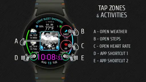 Weather watch face W5.5 screenshot