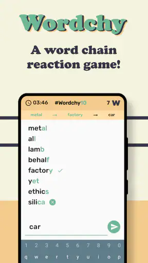 Word Chain Reaction. Wordchy screenshot