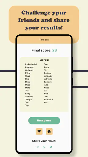 Word Chain Reaction. Wordchy screenshot
