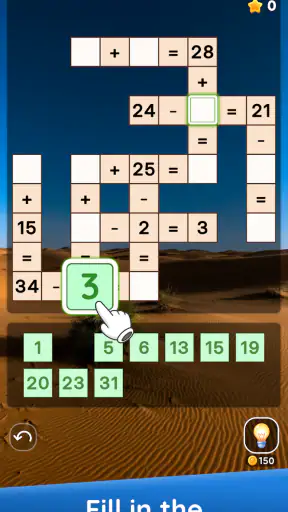 Zen Math Crossword screenshot