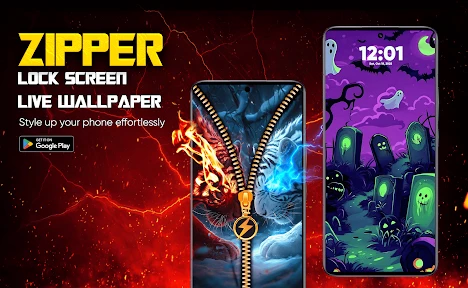Zipper Lock Screen & Wallpaper screenshot
