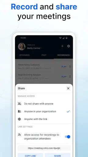 Zoho Meeting - Riunioni online screenshot