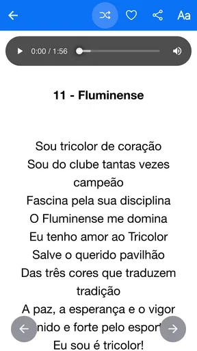 Hinos de clubes de futebol screenshot