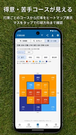 バッスタ！野球の打率・成績管理・詳細分析アプリ screenshot