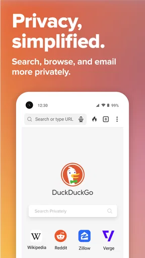 DuckDuckGo Browser, Search, AI screenshot