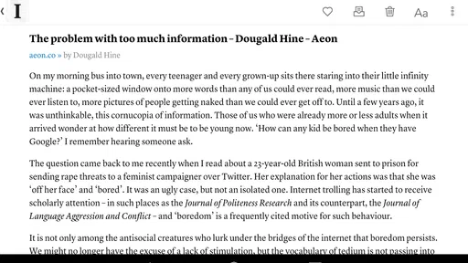 Instapaper screenshot