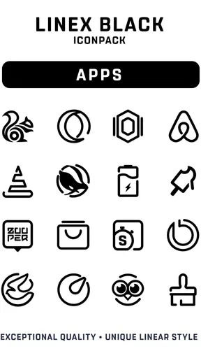 LineX Black Icon Pack screenshot