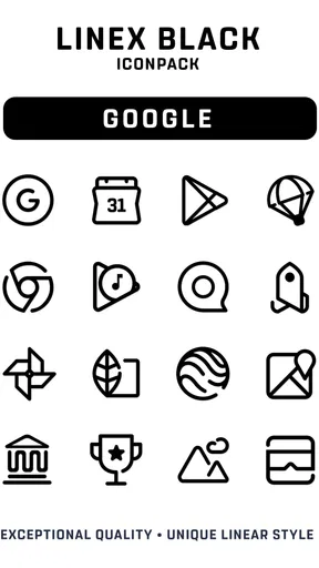 LineX Black Icon Pack screenshot