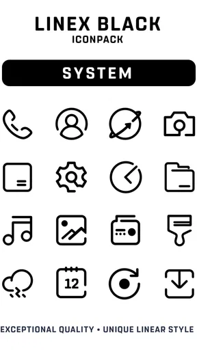 LineX Black Icon Pack screenshot