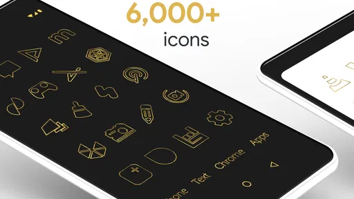 Lines Gold Pro - Icon Pack screenshot